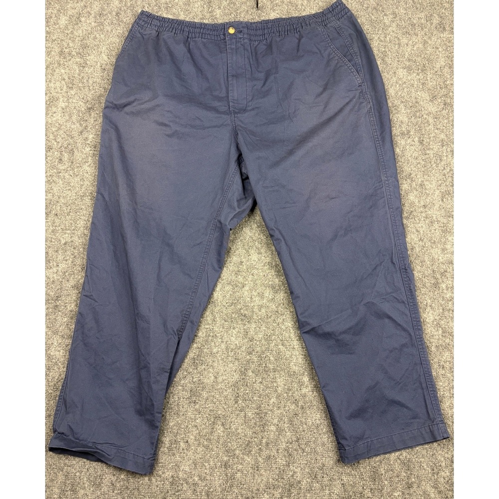 Polo Ralph Lauren Mens 2XB Navy Blue Stretch Classic Fit Drawstring Chino Pants